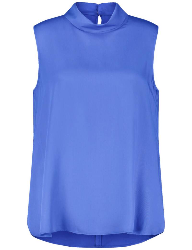 SAMOON - Ärmellose Bluse mit Stehkragen blau - Gr. - 48 von SAMOON