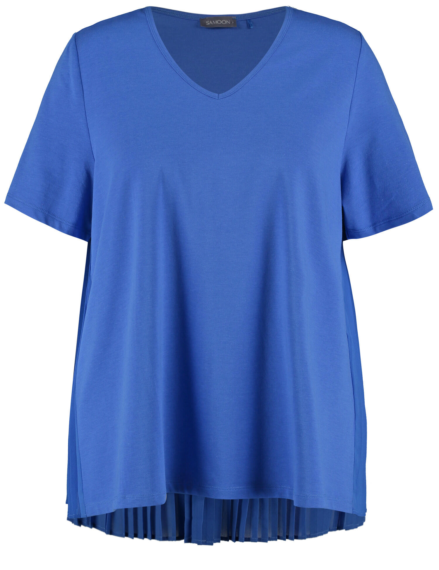 SAMOON - Ausgestelltes Shirt mit Plissee-Rücken skydiver blue - Gr. - 44 von SAMOON