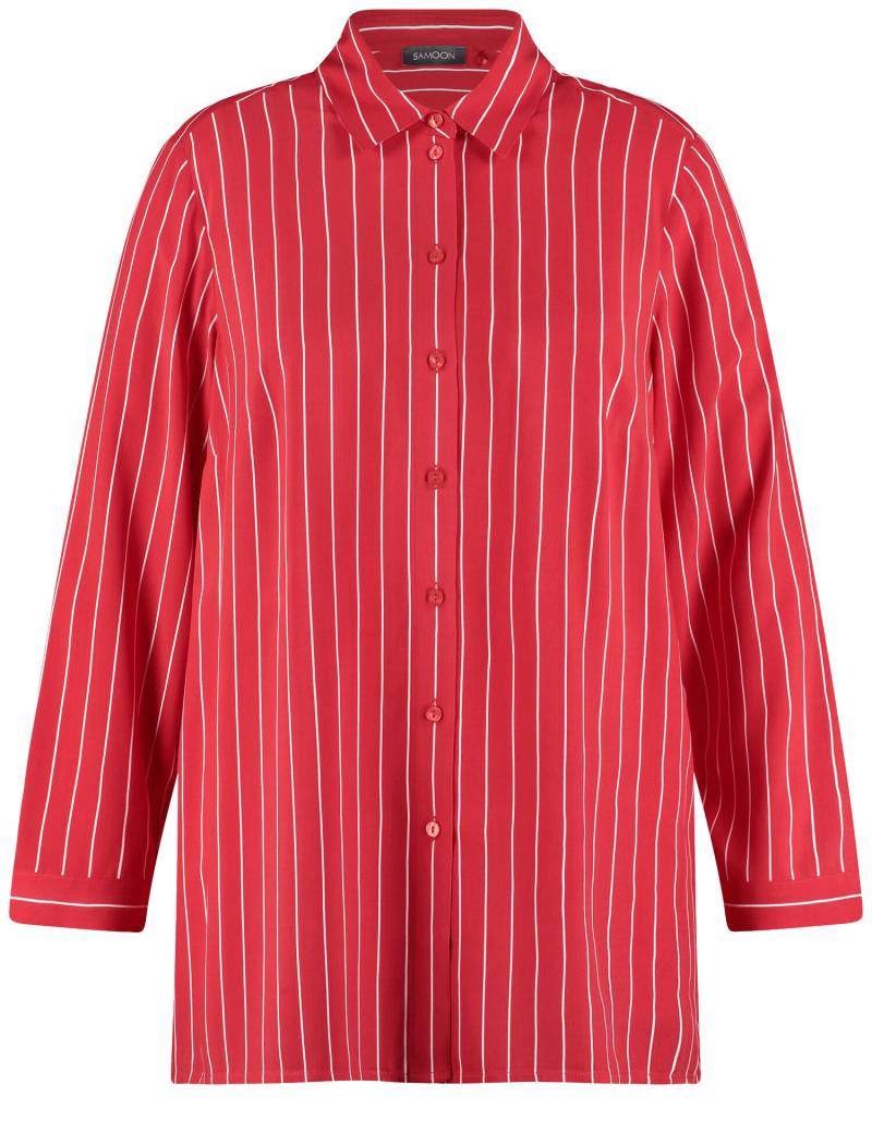 SAMOON - BLUSE 1/1 ARM lipstick red gemustert - Gr. - 48 von SAMOON