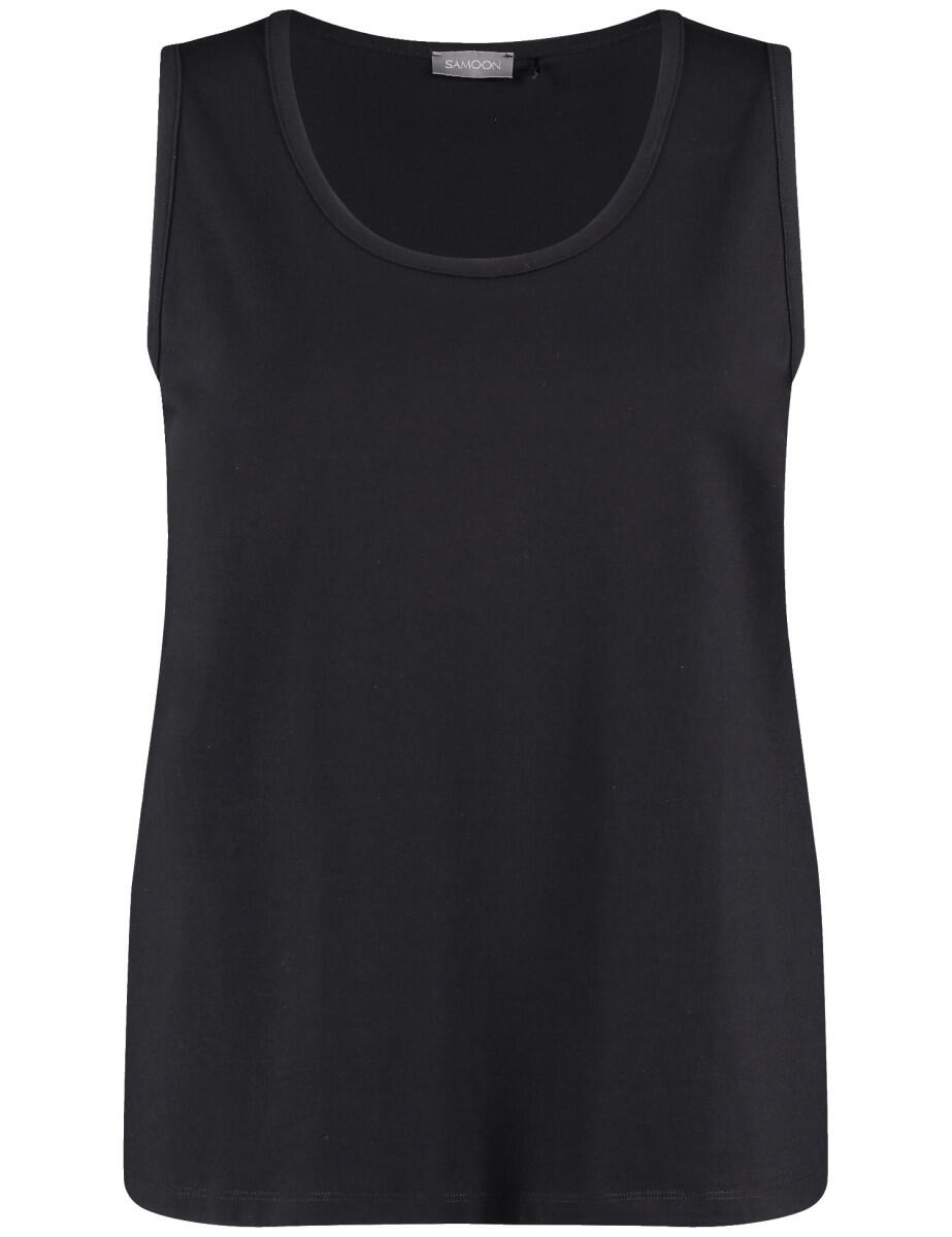 SAMOON - Basic Top schwarz - Gr. - 48 von SAMOON