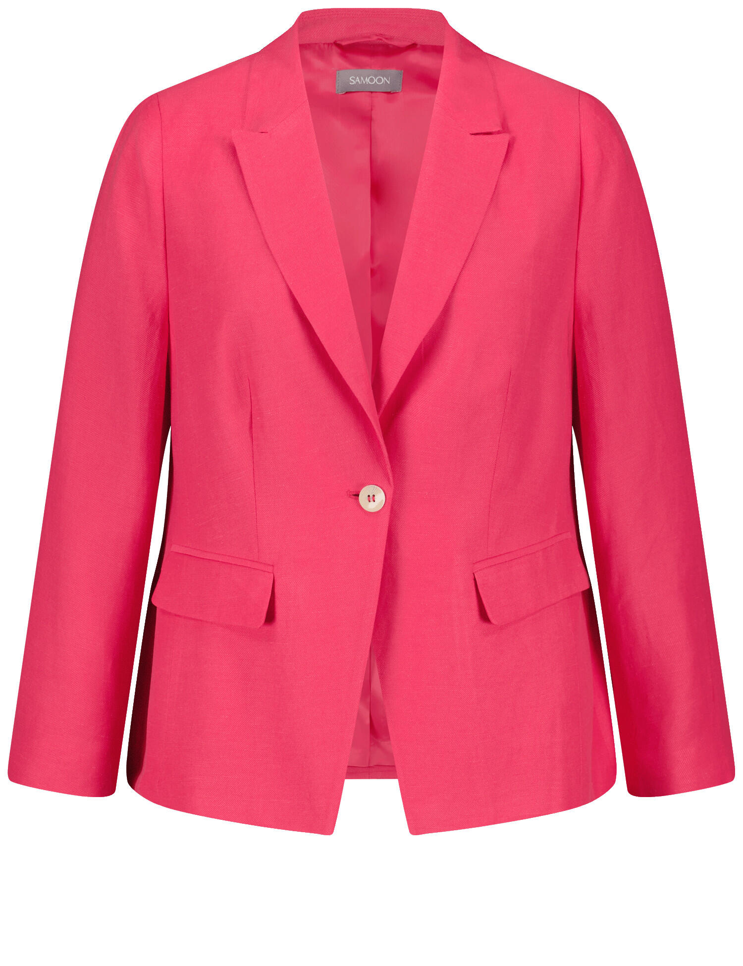 SAMOON - Blazer aus Viskose-Leinen-Mix barberry red - Gr. - 52 von SAMOON