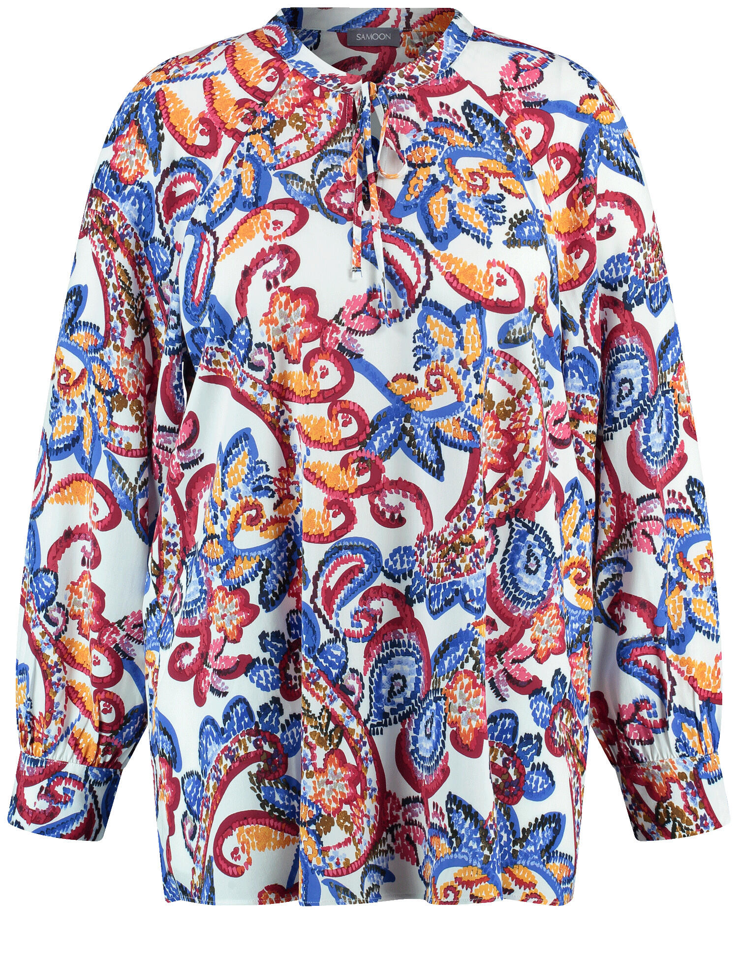 SAMOON - Bluse 1/1 Arm barberry red gemustert - Gr. - 48 von SAMOON