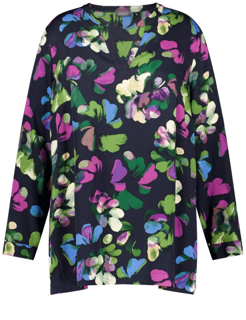 SAMOON - Bluse mit Blumenmuster grün - Gr. - 46 von SAMOON