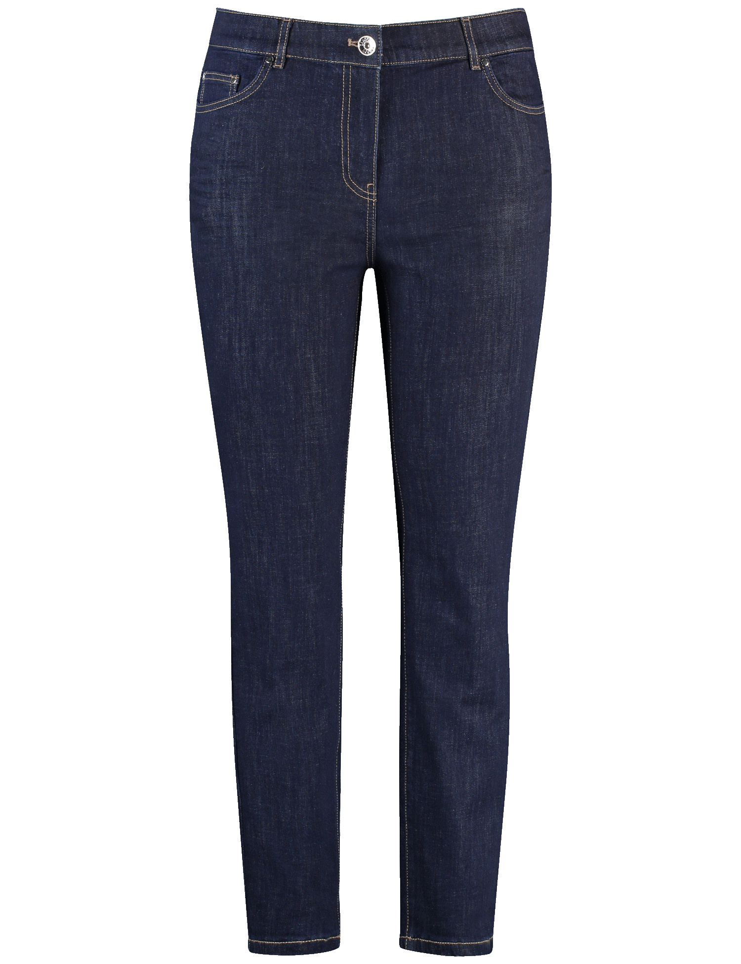 SAMOON Damen 5-Pocket Jeans mit Stretchkomfort Betty Jeans Baumwolle Blau, 42 von SAMOON