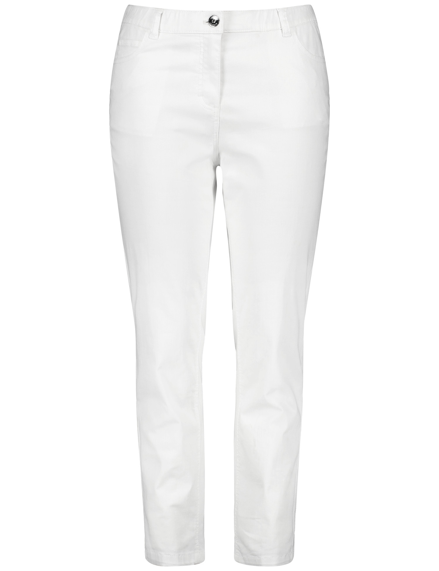 SAMOON Damen Elastische 7/8 Jeans Betty Baumwolle Weiss, 46 von SAMOON