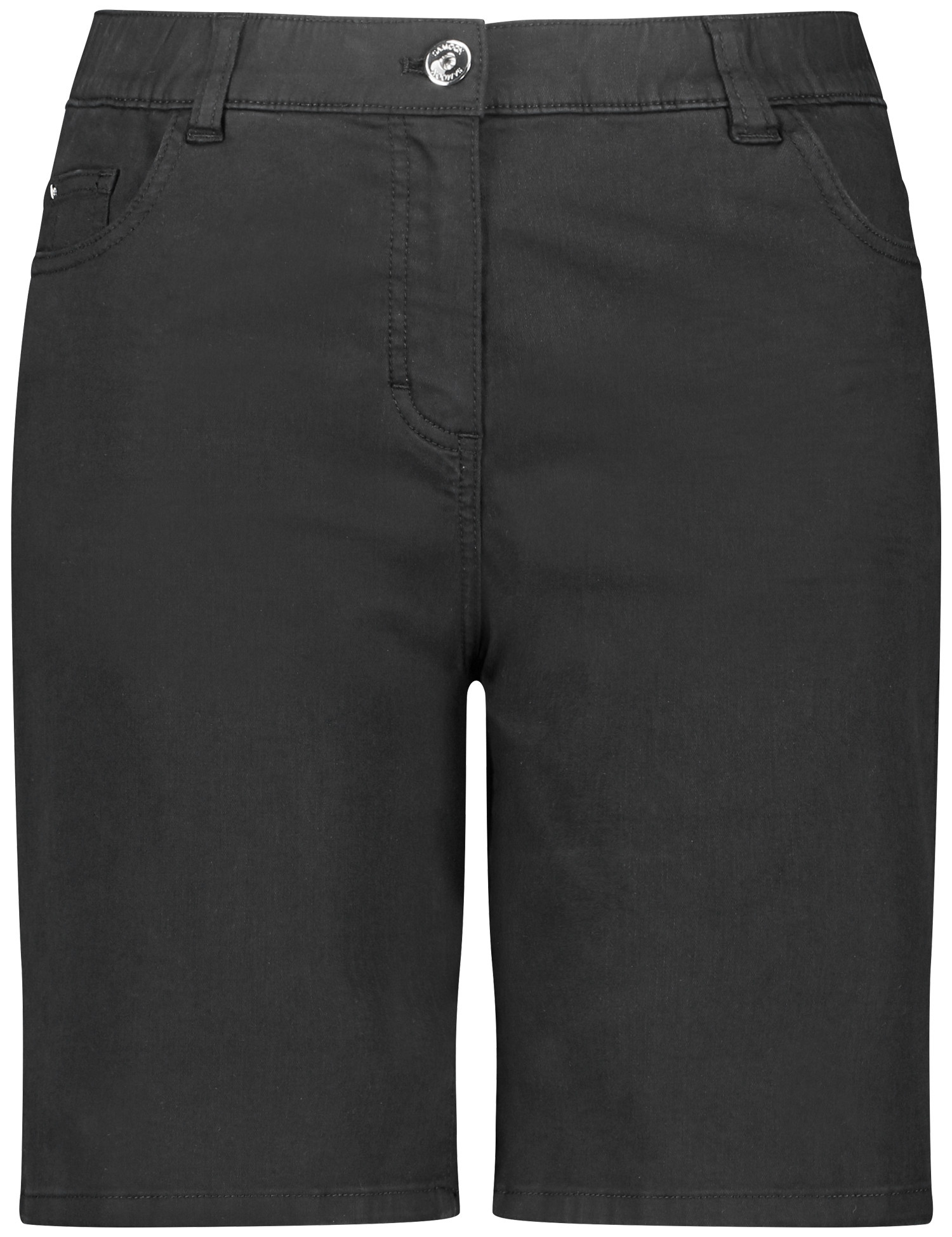 SAMOON Damen Shorts aus Baumwoll-Stretch Baumwolle Schwarz, 52 von SAMOON
