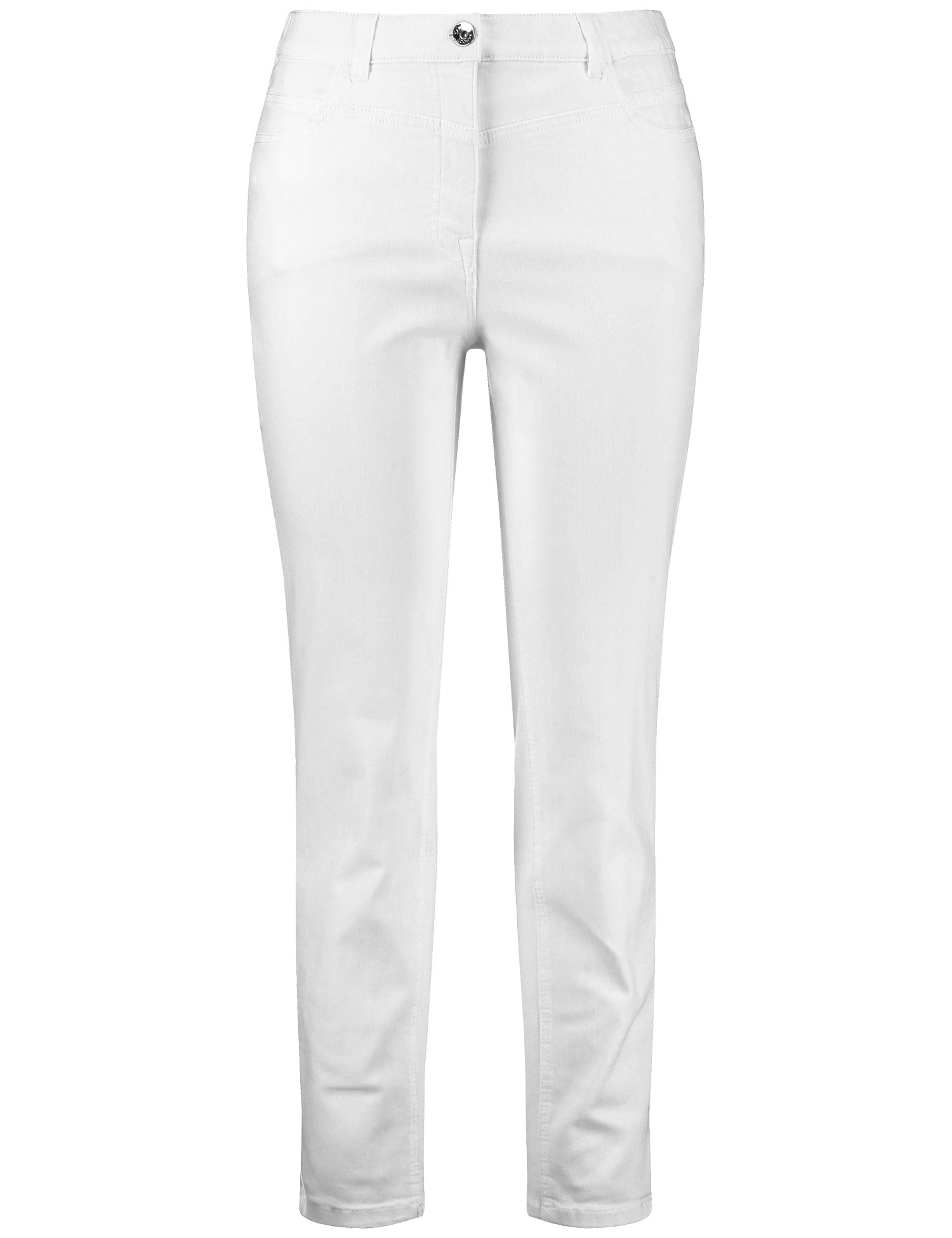 SAMOON Damen Slim Fit Jeans Betty Baumwolle Weiss, 50 von SAMOON