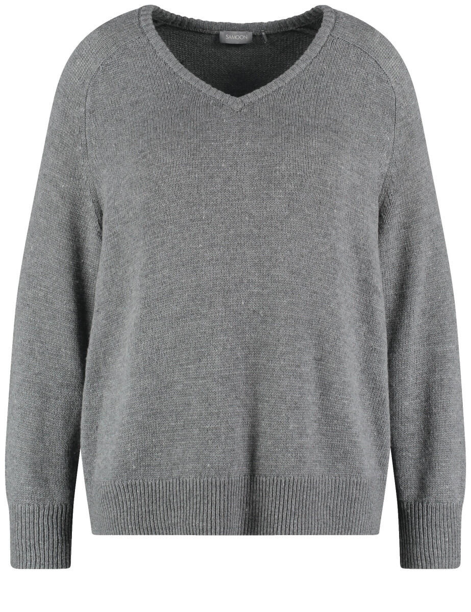 SAMOON - Langarmpullover grau - Gr. - 46 von SAMOON