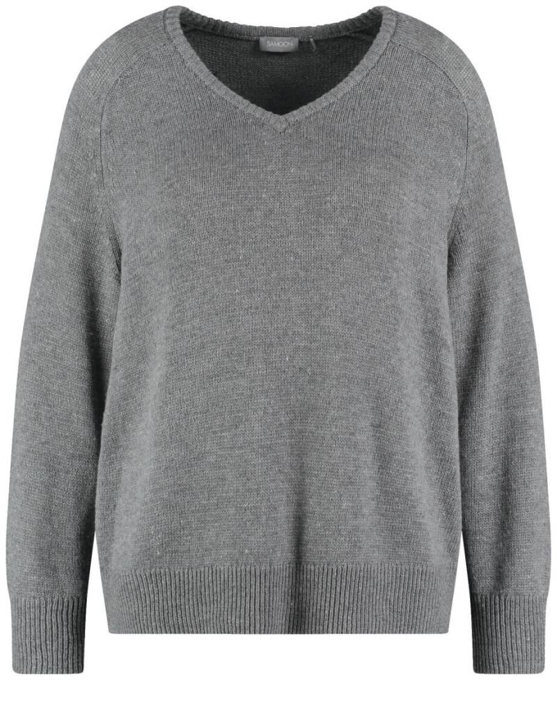 SAMOON - Langarmpullover grau - Gr. - 48 von SAMOON