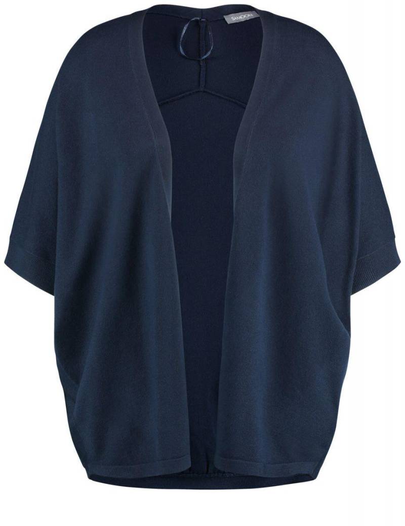 SAMOON - Oversized-Strickjacke mit Fledermausärmeln blau - Gr. - 42 von SAMOON