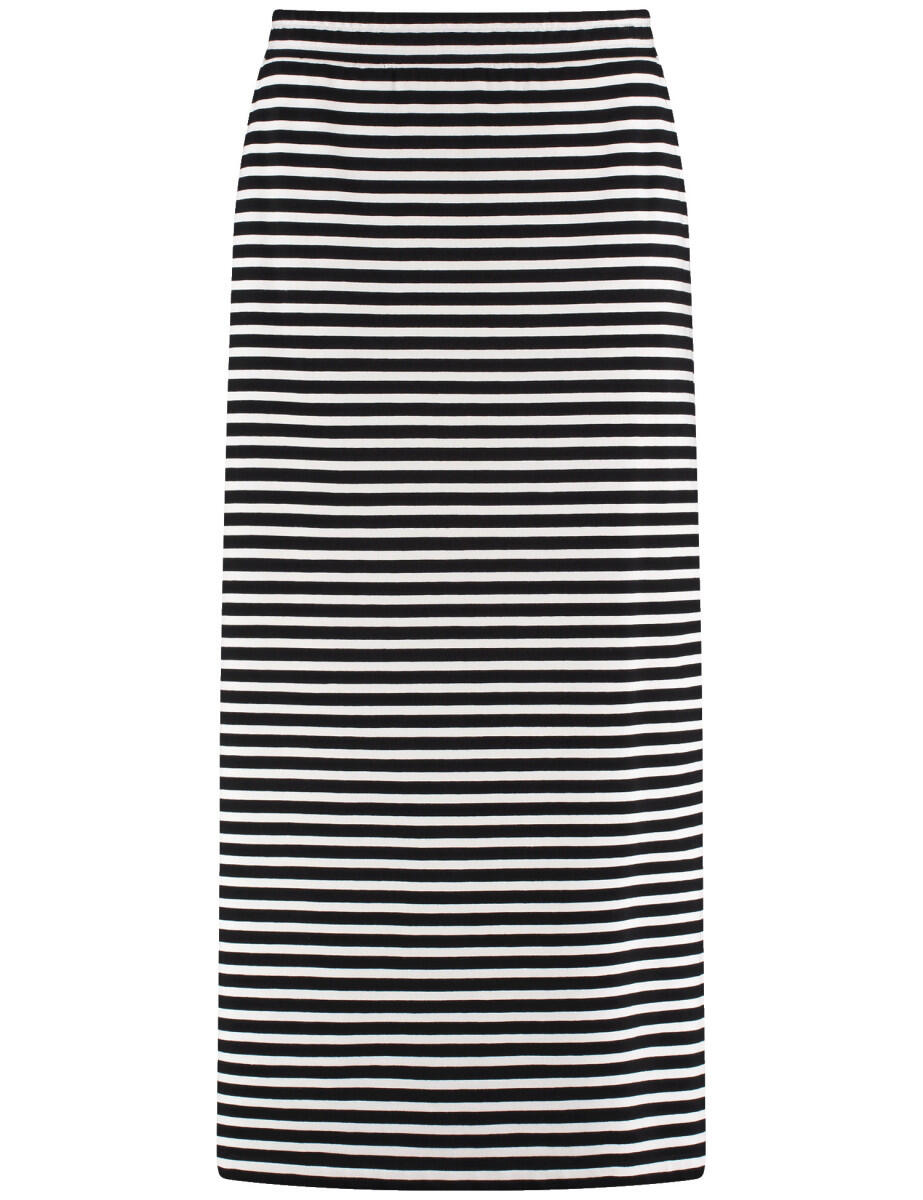 SAMOON - Rock mit Streifen schwarz - Gr. - 46 von SAMOON