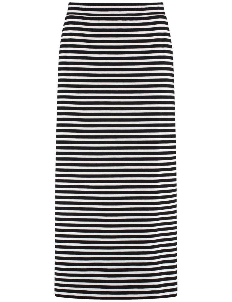 SAMOON - Rock mit Streifen schwarz - Gr. - 46 von SAMOON