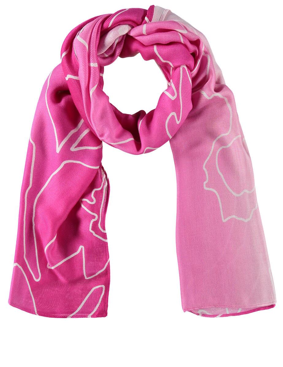 SAMOON - Schal mit Muster violet/pink - Gr. - 99 von SAMOON