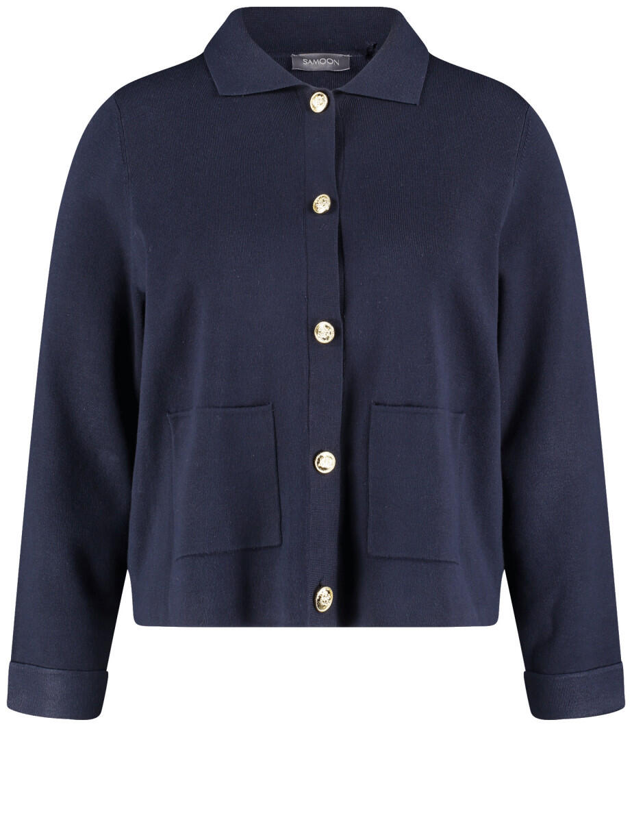 SAMOON - Strickjacke blau - Gr. - 42 von SAMOON