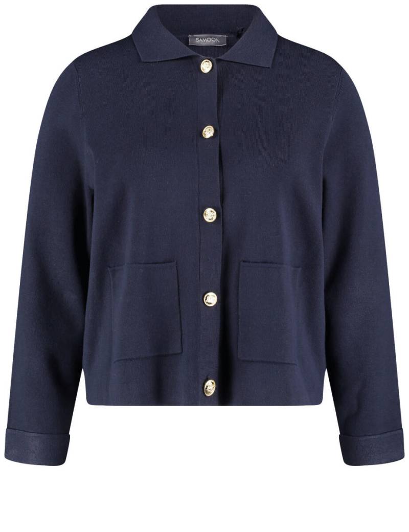 SAMOON - Strickjacke blau - Gr. - 42 von SAMOON