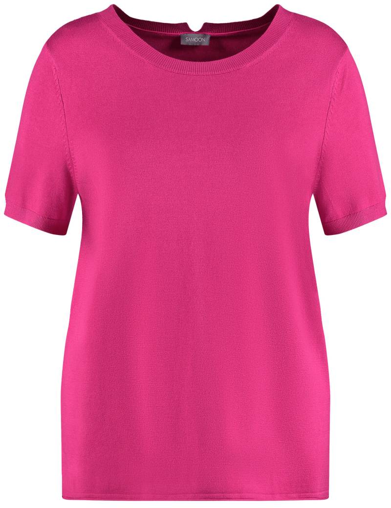 SAMOON - Strickshirt aus weichem Feinstrick magenta - Gr. - 44 von SAMOON