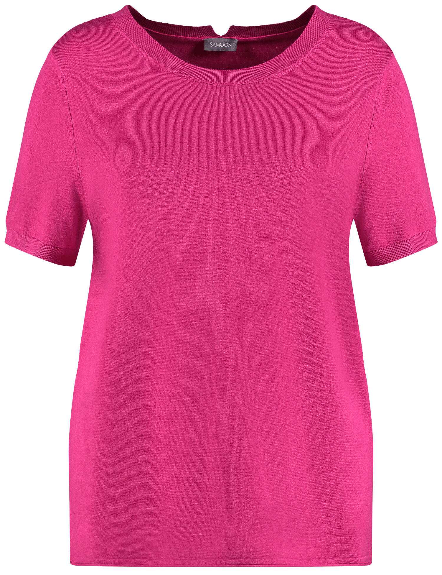 SAMOON - Strickshirt aus weichem Feinstrick magenta - Gr. - 46 von SAMOON