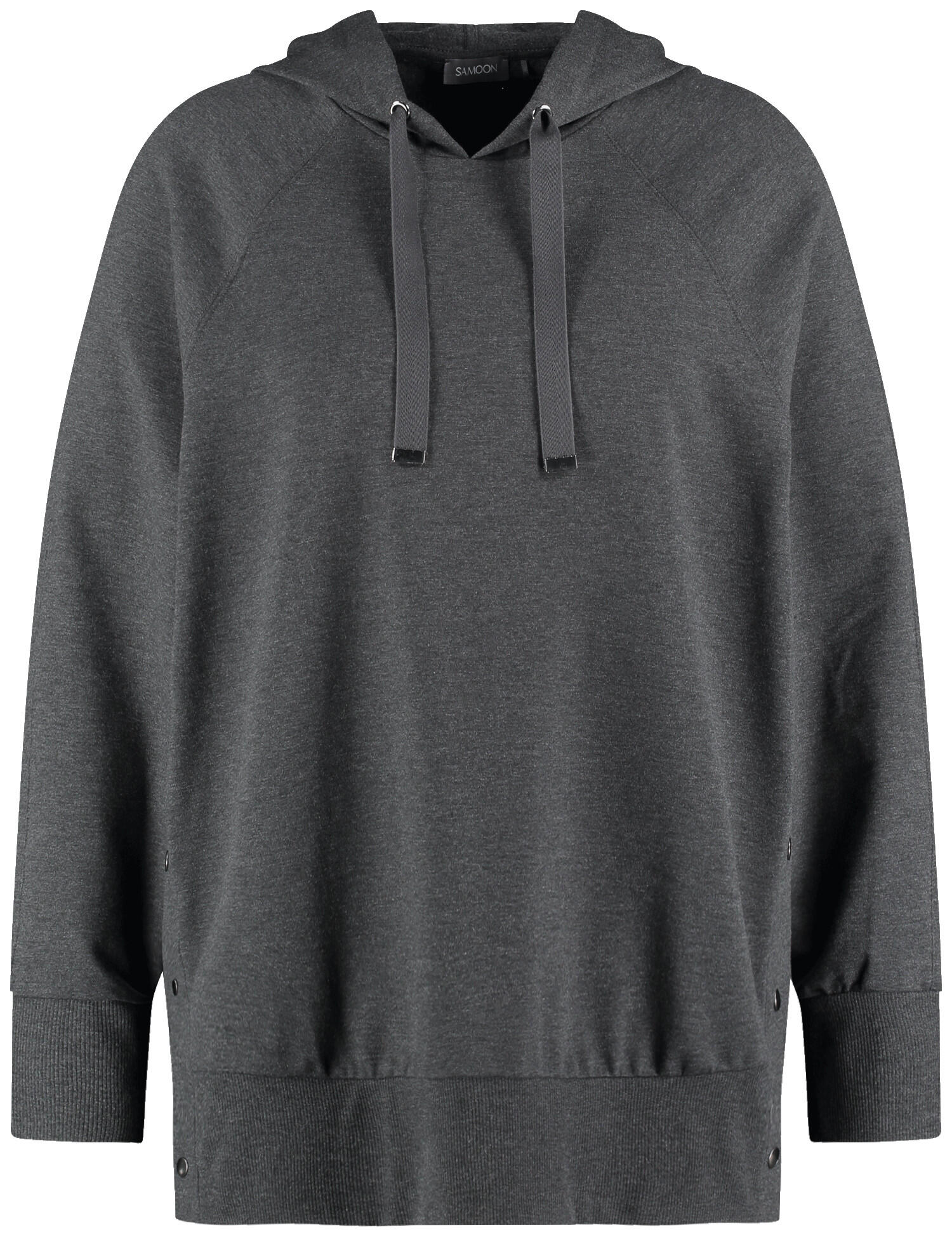 SAMOON - T-SHIRT 1/1 ARM charcoal melange - Gr. - 46 von SAMOON