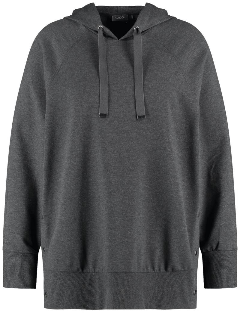 SAMOON - T-SHIRT 1/1 ARM charcoal melange - Gr. - 46 von SAMOON