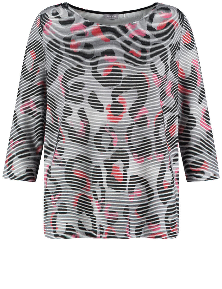 SAMOON - T-SHIRT 3/4 ARM grau - Gr. - 46 von SAMOON