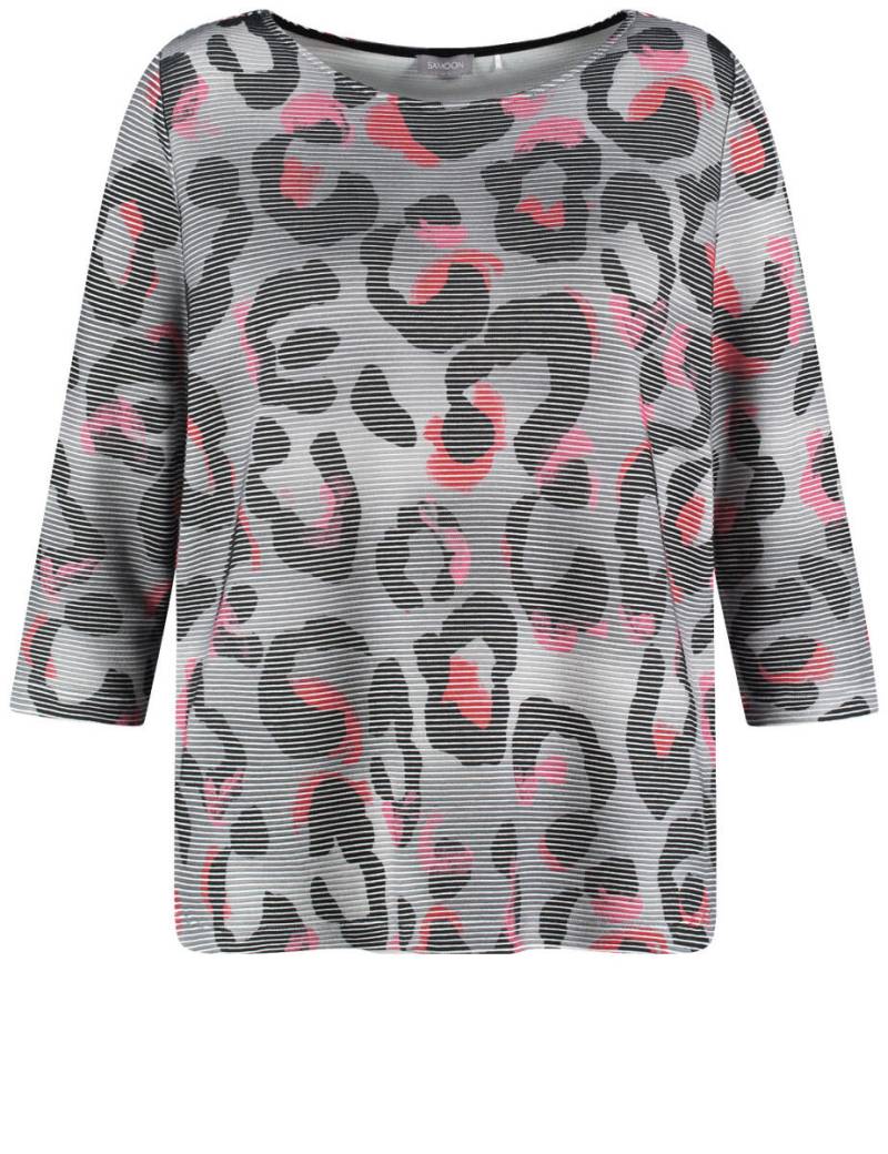 SAMOON - T-SHIRT 3/4 ARM grau - Gr. - 46 von SAMOON