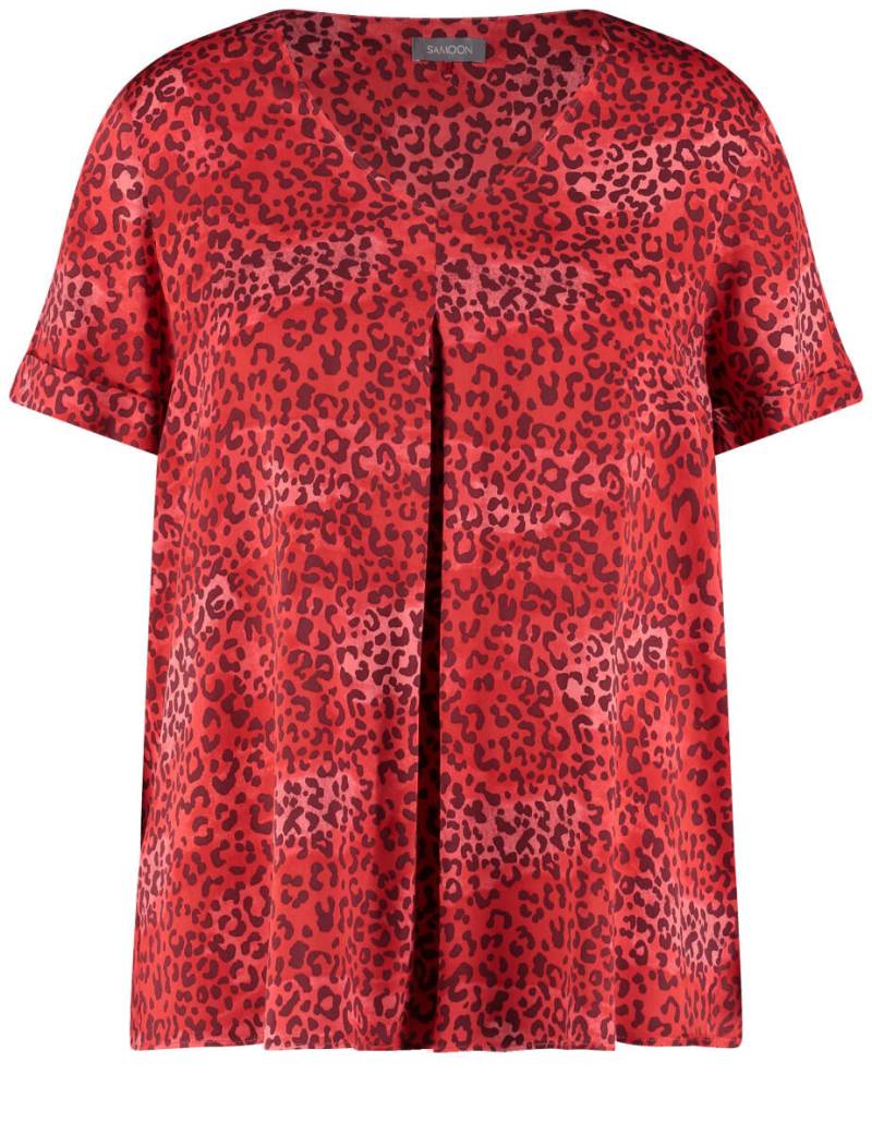 SAMOON - T-Shirt mit V-Ausschnitt rot - Gr. - 46 von SAMOON