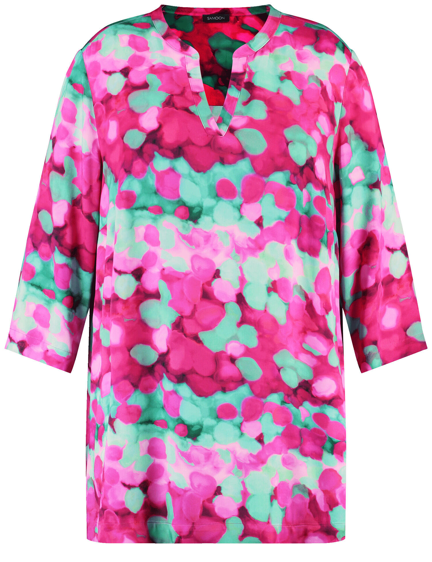 SAMOON - Tunika mit 3/4 Arm magenta gemustert - Gr. - 44 von SAMOON