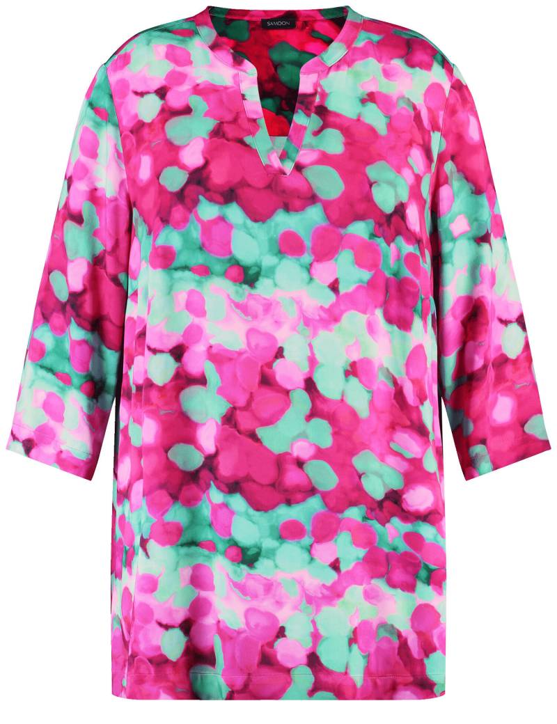 SAMOON - Tunika mit 3/4 Arm magenta gemustert - Gr. - 44 von SAMOON