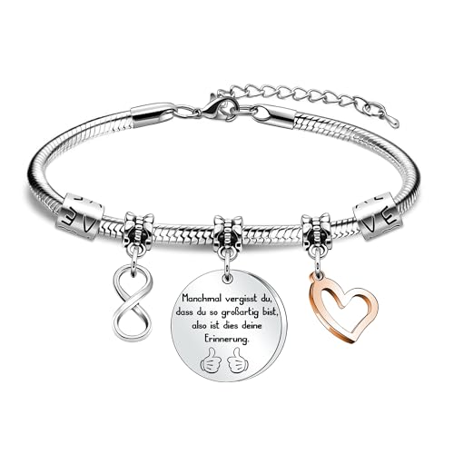 Lustige inspirierende Armbänder für Frauen Mädchen Tochter Schwester Weihnachts Geburtstag Geschenke Manchmal vergessen du, dass du so großartig bist , also ist dies deine Erinnerung (Unendlich) von SAMORION