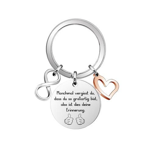 Lustige inspirierende Schlüsselanhänger Unendlich für Frauen Mädchen Tochter Schwester Weihnachts Geburtstag Geschenke Manchmal vergessen du,dass du so großartig bist,also ist dies deine Erinnerung von SAMORION