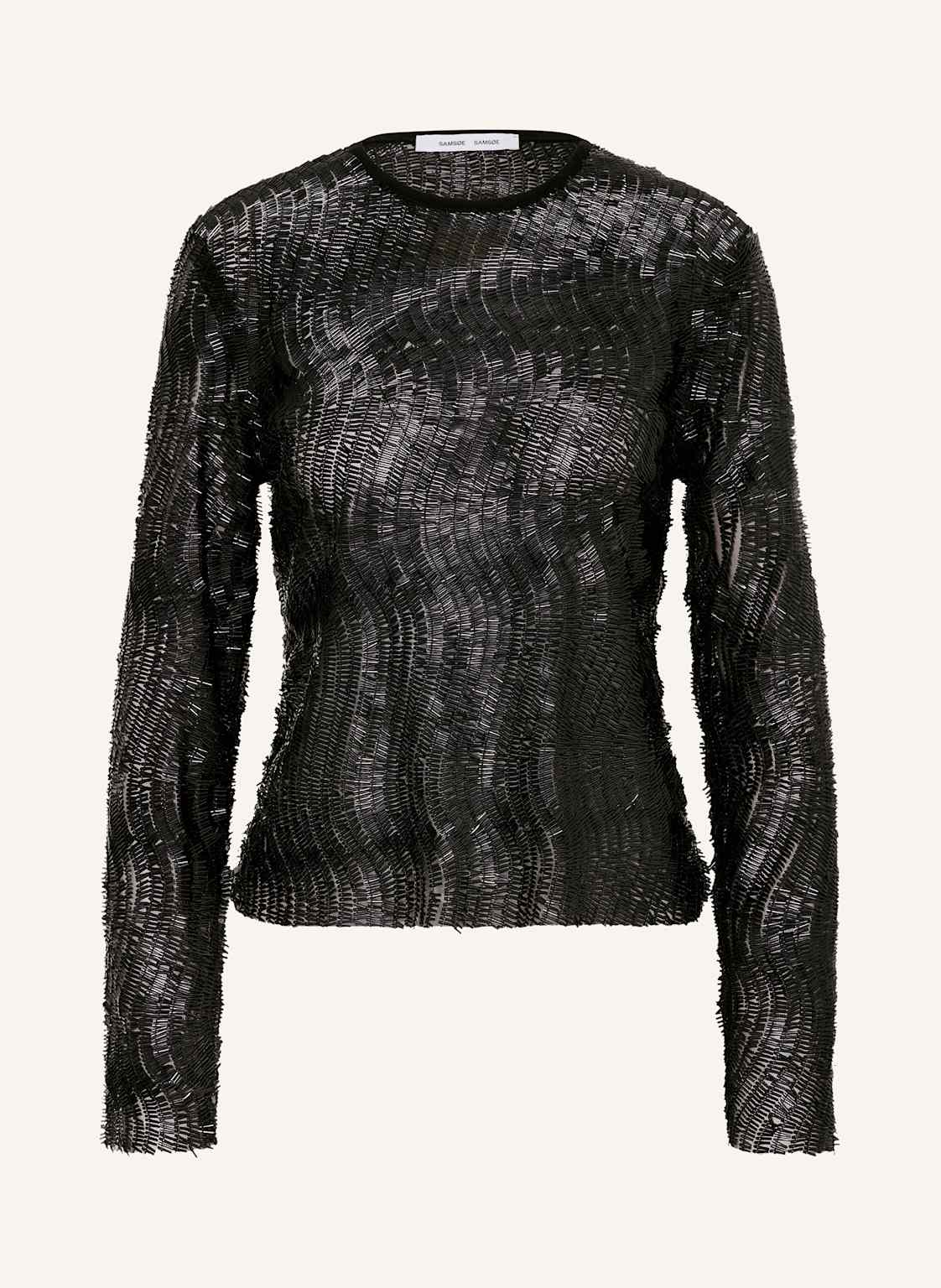 Samsøe  Samsøe Blusenshirt Saruby Mit Pailletten schwarz von SAMSØE  SAMSØE