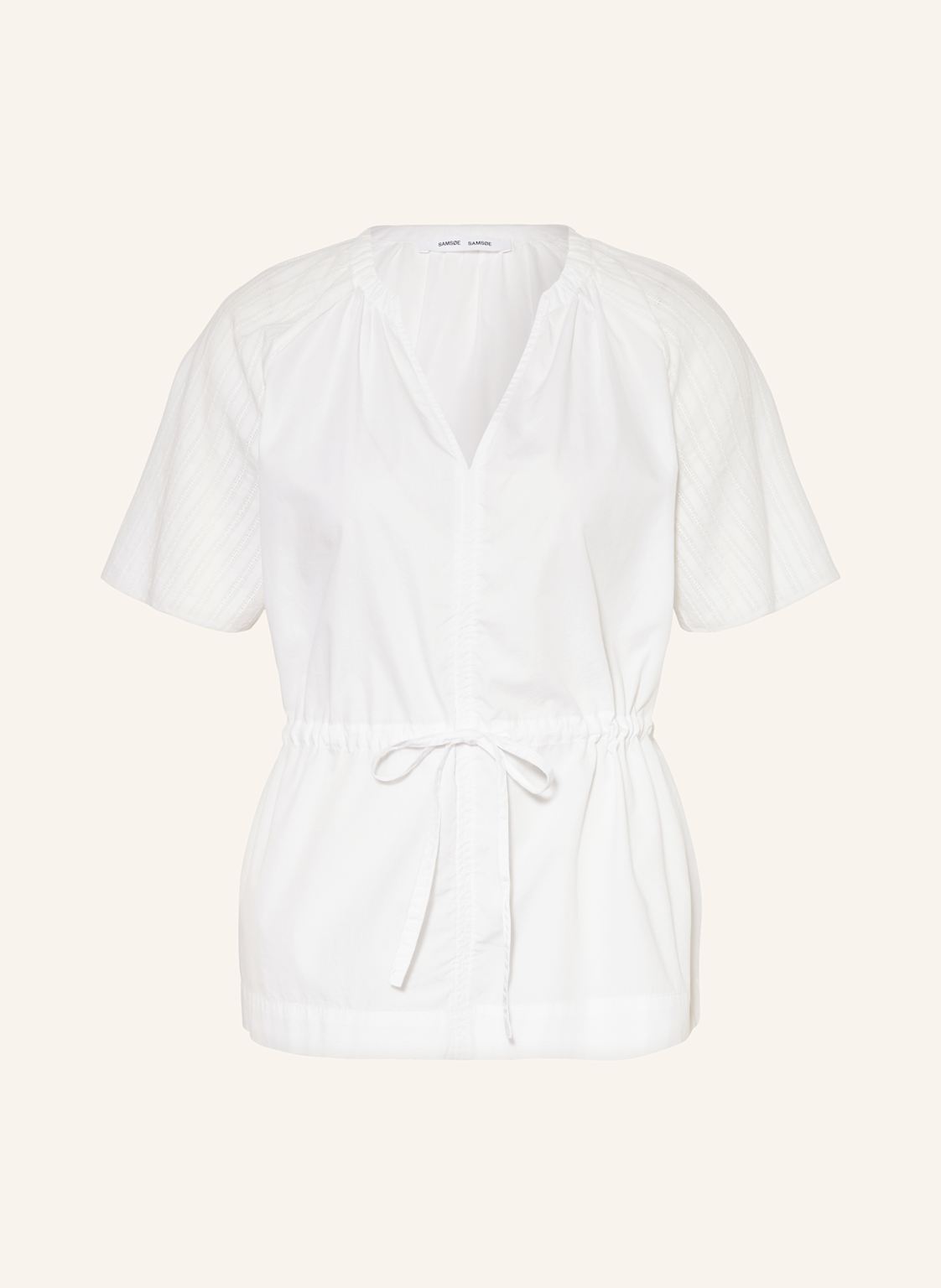 Samsøe  Samsøe Blusenshirt Satoma Im Materialmix weiss von SAMSØE  SAMSØE