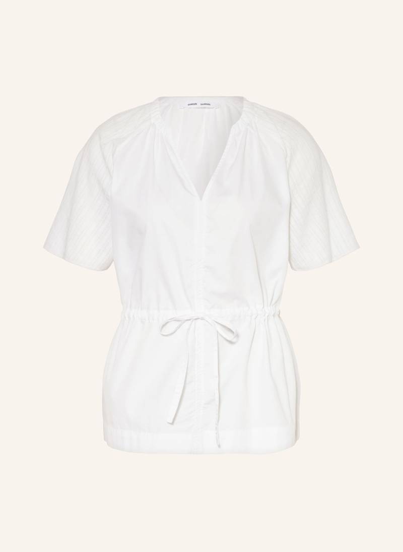 Samsøe  Samsøe Blusenshirt Satoma Im Materialmix weiss von SAMSØE  SAMSØE