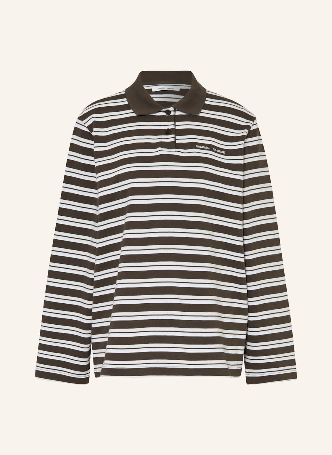 Samsøe  Samsøe Jersey-Poloshirt Sadover braun von SAMSØE  SAMSØE