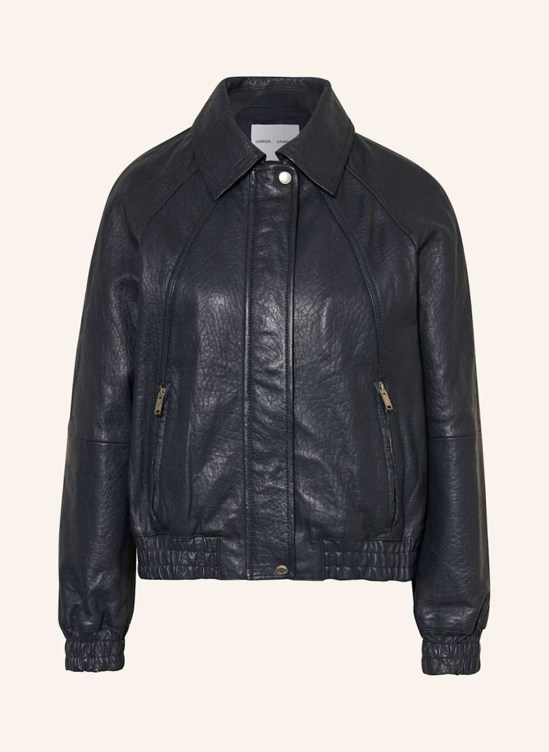 Samsøe Samsøe Lederjacke Sanula grau Samsøe Samsøe Lederjacke Sanula grau von SAMSØE SAMSØE