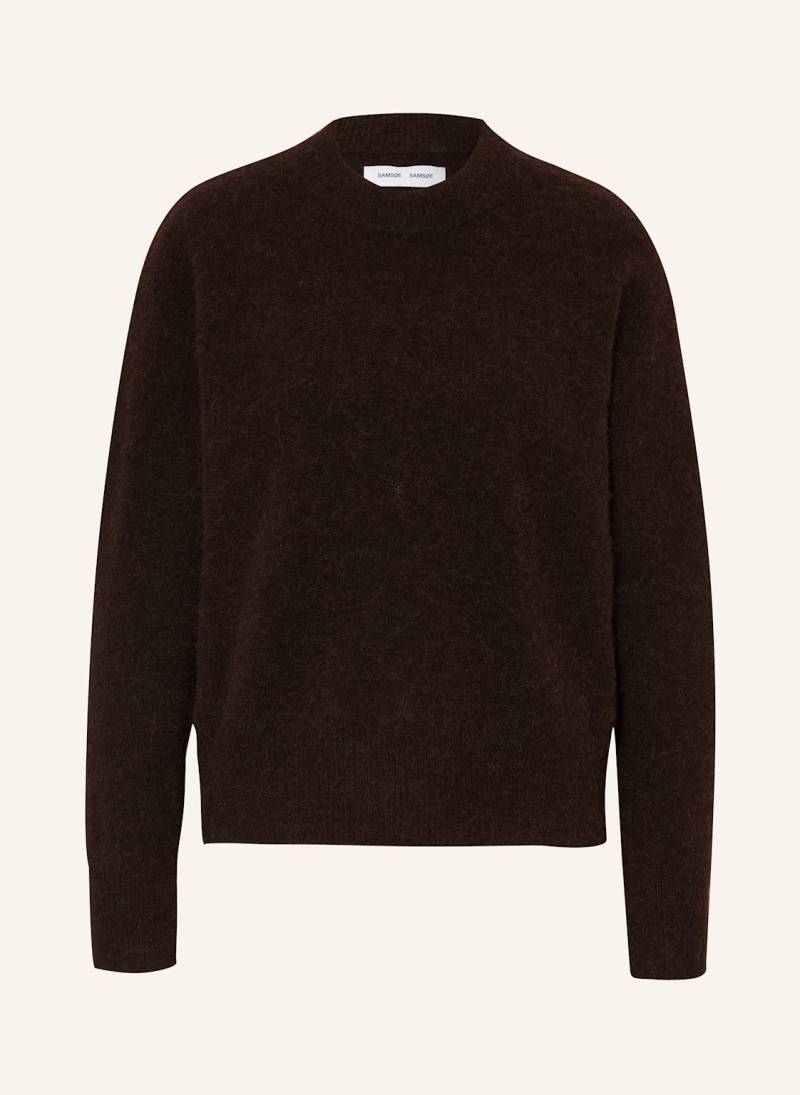 Samsøe  Samsøe Pullover Anour Mit Merinowolle Und Alpaka braun von SAMSØE  SAMSØE