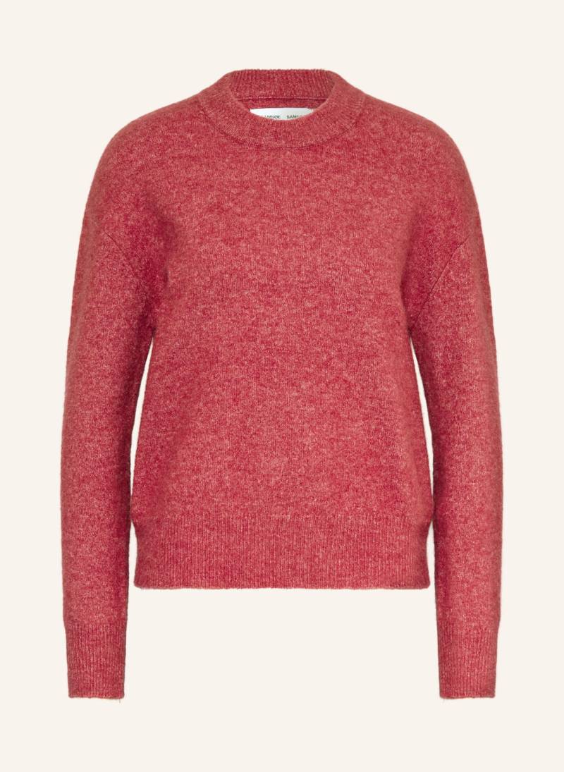 Samsøe  Samsøe Pullover Anour Mit Merinowolle Und Alpaka rot von SAMSØE  SAMSØE
