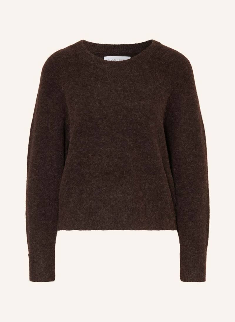 Samsøe  Samsøe Pullover Nor O-N Short Mit Alpaka braun von SAMSØE  SAMSØE