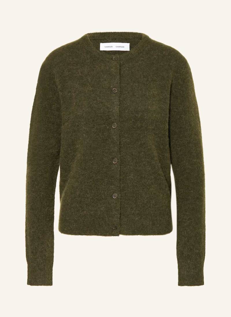 Samsøe  Samsøe Strickjacke Nor Mit Alpaka gruen von SAMSØE  SAMSØE