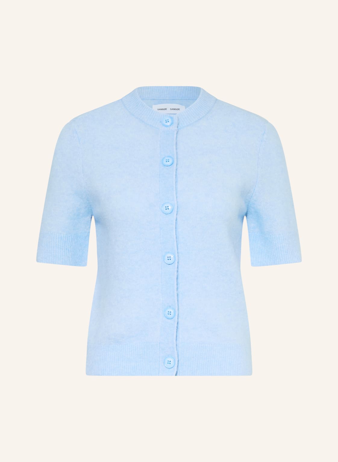 Samsøe  Samsøe Strickjacke Sanoura Mit Merinowolle Und Alpaka blau von SAMSØE  SAMSØE