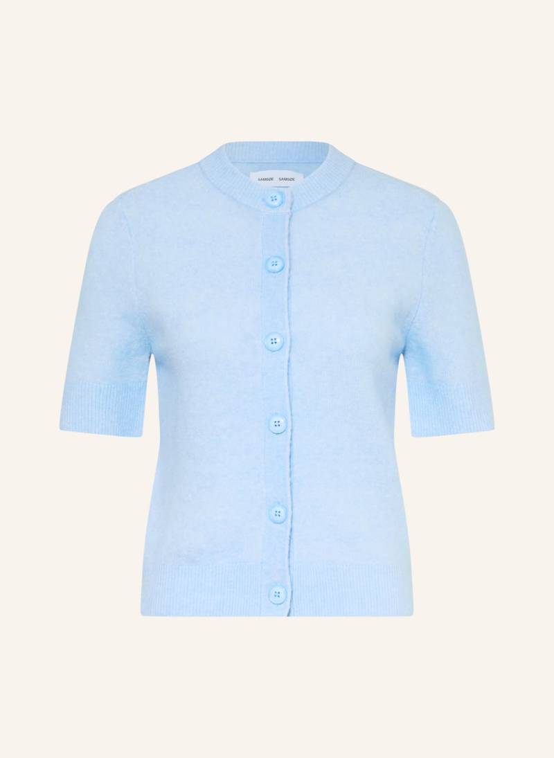 Samsøe  Samsøe Strickjacke Sanoura Mit Merinowolle Und Alpaka blau von SAMSØE  SAMSØE