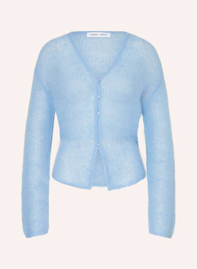 Samsøe  Samsøe Strickjacke Sapoppie Mit Mohair blau von SAMSØE  SAMSØE