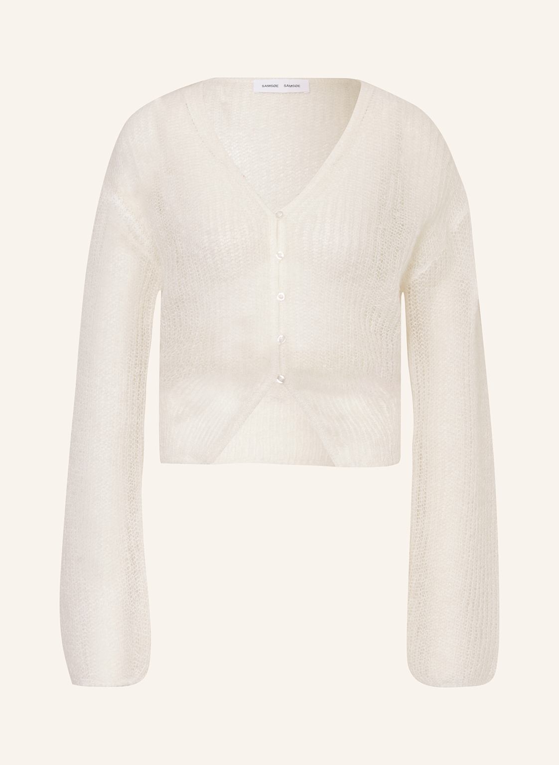 Samsøe Samsøe Strickjacke Sapoppie Mit Mohair weiss Samsøe Samsøe Strickjacke Sapoppie Mit Mohair weiss von SAMSØE SAMSØE
