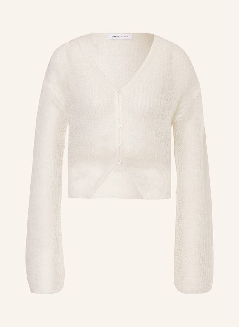 Samsøe  Samsøe Strickjacke Sapoppie Mit Mohair weiss von SAMSØE  SAMSØE