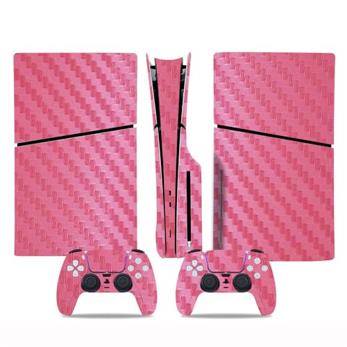 SAMTN Decal Skin für PS5 Slim Konsole Disk Edition, Aufkleber-Abdeckung (Rosa) von SAMTN