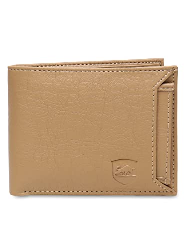 SAMTROH Männer Casual Ethnisch Abend Party Formell Reisen Trendy Beige Kunstleder Geldbörse (8 Kartenfächer) Beige M Modern von SAMTROH