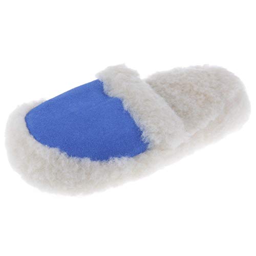 SAMs Unisex Hausschuhe Lammfell, Slipper Blau, 39, TH-Lammfell von SAMs