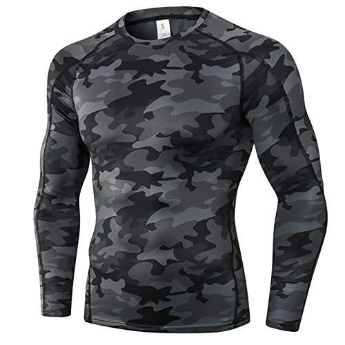 SANANG Men's Athletic Quick Dry Compression Base Layer Long Sleeve T-Shirt,Elastic,S-2XL, Camouflage, Rücken, weiß SANANG Men's Athletic Quick Dry Compression Base Layer Long Sleeve T-Shirt,Elastic,S-2XL, Camouflage, Rücken, weiß von SANANG