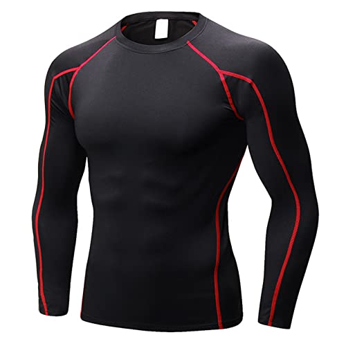 SANANG Herren Athletic Quick Dry Compression Base Layer Underlayer Top Langarm T-Shirt von SANANG