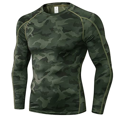 SANANG Men's Athletic Quick Dry Compression Base Layer Long Sleeve T-Shirt,Elastic,S-2XL, Camouflage, Rücken, weiß SANANG Men's Athletic Quick Dry Compression Base Layer Long Sleeve T-Shirt,Elastic,S-2XL, Camouflage, Rücken, weiß von SANANG